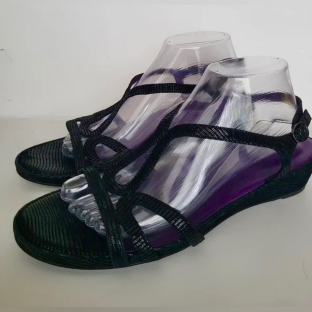 Vaneli Strappy Italian Leather Wedge Sandals 8-8.5 - New - Picture 9 of 9